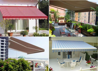 Mái hiên di động thường được lắp đặt ở đâu?